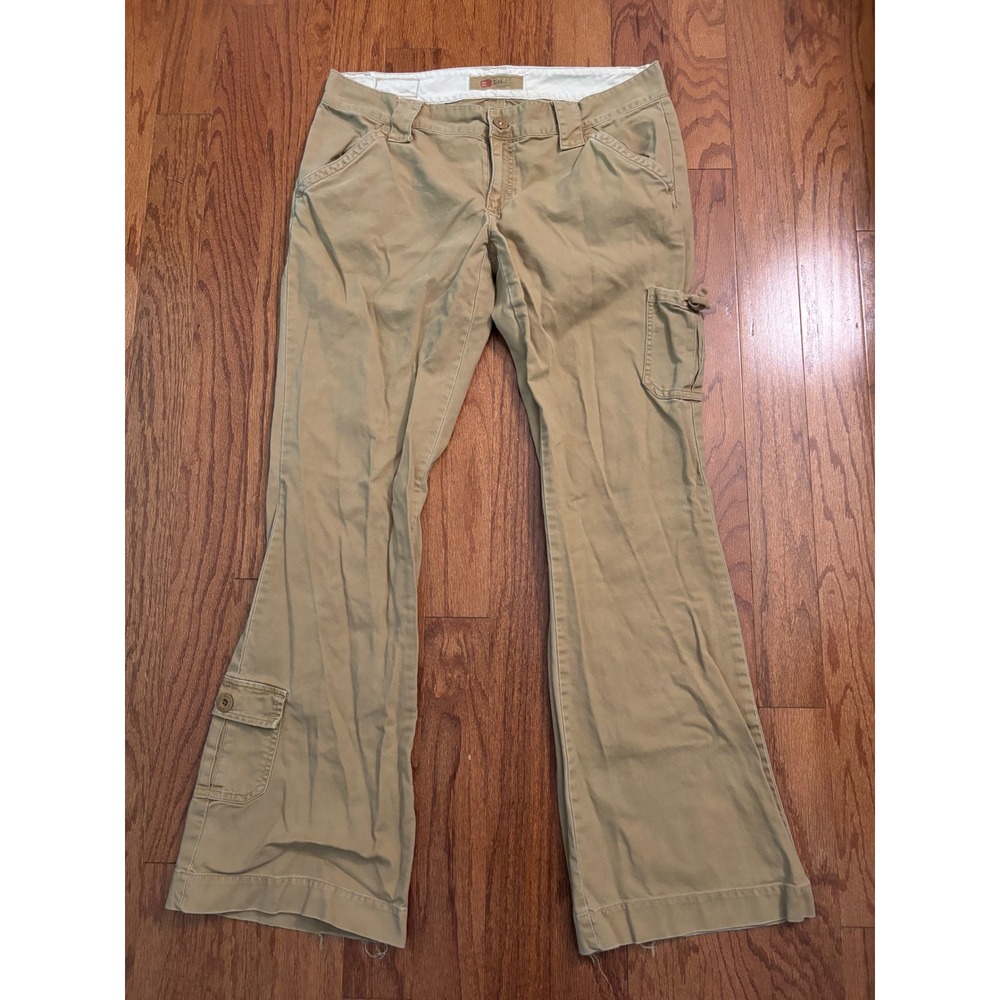 BKE Denim Tan Cargo Flair Leg‎ Pants Size 34